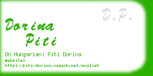 dorina piti business card